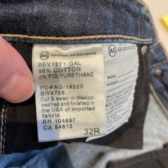 👖 GUC AG Adriano Goldschmied The Jessie Curvy Boot Cut Bootcut 32R Dark Wash Y2K - Picture 10 of 16